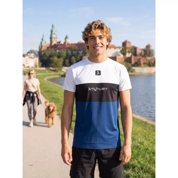  Férfi funkcionális T -piró prémium plusz ALTISPORT VOJ/ALM051TR02 FEHÉR -BLUE 