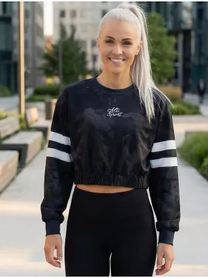 Női funkcionális kivágott pulóver prémium ALTISPORT VOJ/ALW096MI08 FEKETE