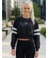 Női funkcionális kivágott pulóver prémium ALTISPORT VOJ/ALW096MI08 FEKETE