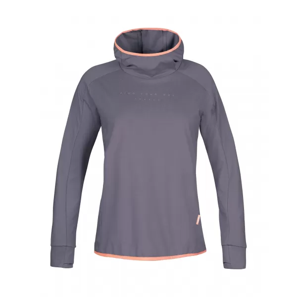  Női pulóver HANNAH NYMA HOODY SZÜRKE GERINC MEL 