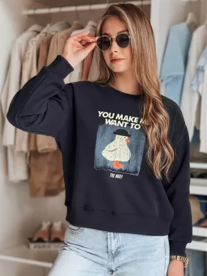 Női pulóver DSTREET GOOSHY BY1428 SÖTÉTKÉK