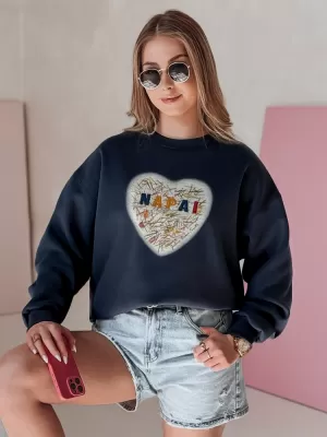 Női pulóver DSTREET SESRDUCHOVA BY1439 SÖTÉTKÉK
