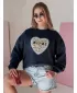 Női pulóver DSTREET SESRDUCHOVA BY1439 SÖTÉTKÉK