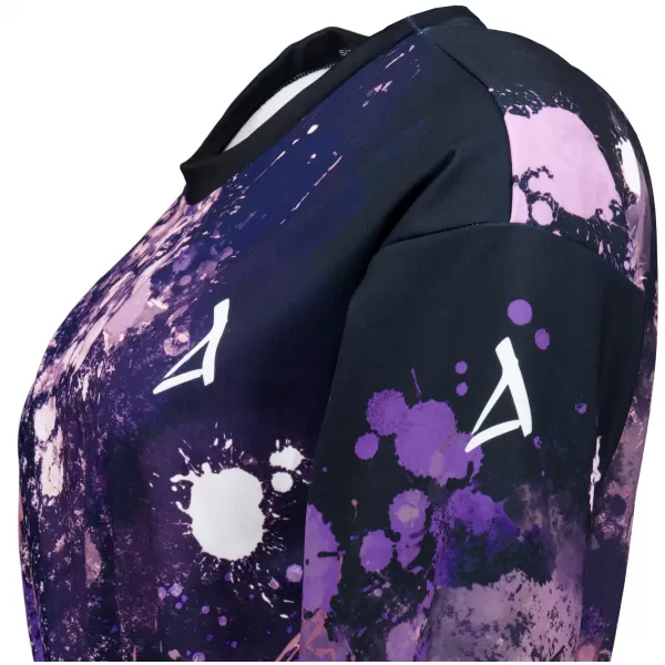  Női funkcionális kivágott pulóver prémium ALTISPORT VOJ/ALW055MI08 FEKETE -VIOLET 