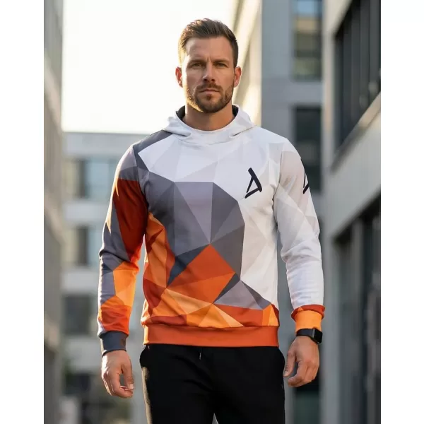  Férfi funkcionális pulóver prémium ALTISPORT VOJ/ALM007MI01 NARANCSSÁRGA/SZÜRKE 
