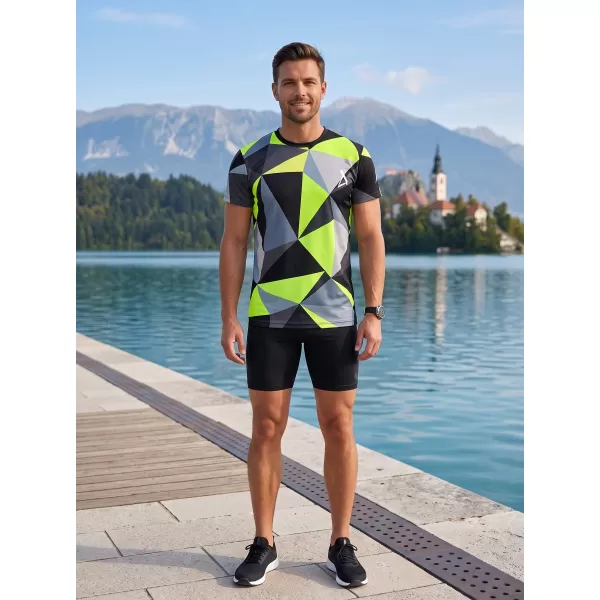  Férfi funkcionális T -piró prémium plusz ALTISPORT VOJ/ALM007TR02 FEKETE/FLUO SÁRGA 