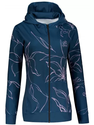 Női funkcionális pulóver a zip prémiumon ALTISPORT VOJ/ALW100MI02 SÖTÉTKÉK/RÓZSASZÍN
