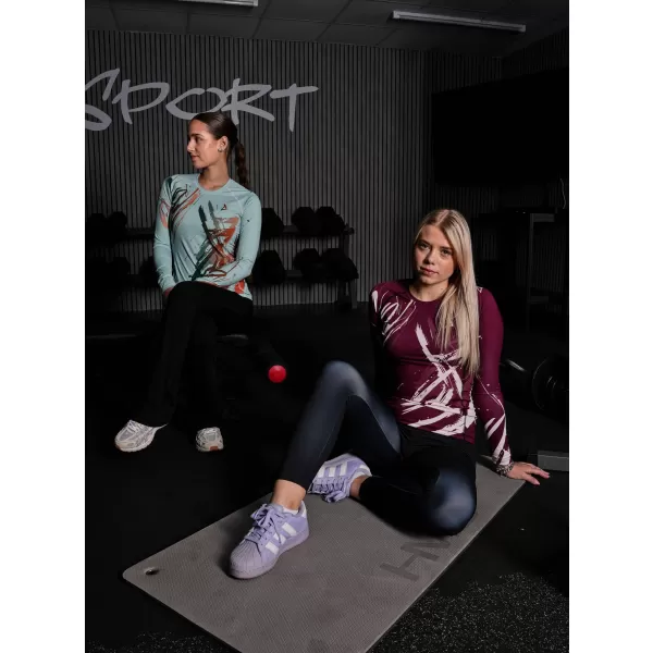  Női funkcionális T -piró hosszú ujjú prémiummal ALTISPORT VOJ/ALW074TR03 ZÖLD/NARANCS 