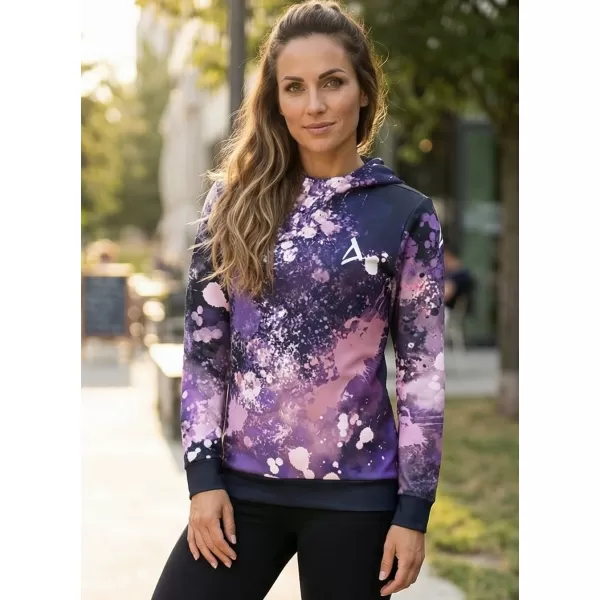  Női funkcionális pulóver prémium ALTISPORT VOJ/ALW055MI01 FEKETE -VIOLET 