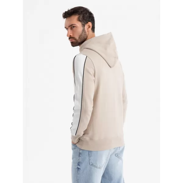  Férfi pulóver OMBRE OM-SSNZ-0225 BÉZS 