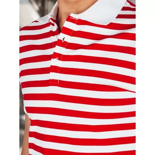  Mens t -phirt gallérral DSTREET PX0643 FEHÉR 