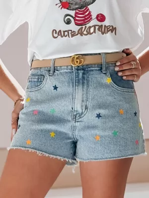 Hölgyek rövidnadrágja DSTREET STARSHINE SY0463 KÉK