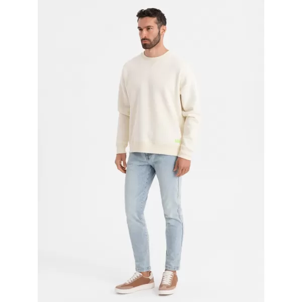  Férfi pulóver OMBRE OU-SNBC-0104 KRÉM 