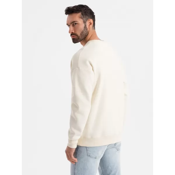  Férfi pulóver OMBRE OU-SNBC-0104 KRÉM 