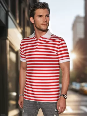 Mens t -phirt gallérral DSTREET PX0643 FEHÉR