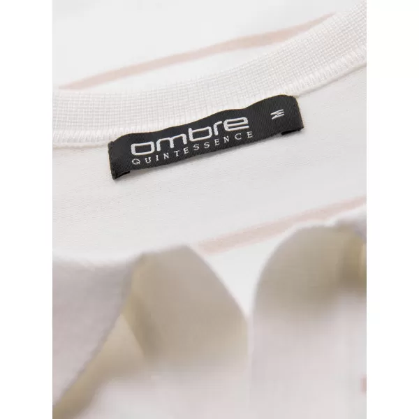  Mens t -phirt gallérral OMBRE OM-POLS-0146 FEHÉR ÉS BÉZS 