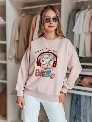Női pulóver DSTREET LALA VIBE BY1505 RÓZSASZÍN