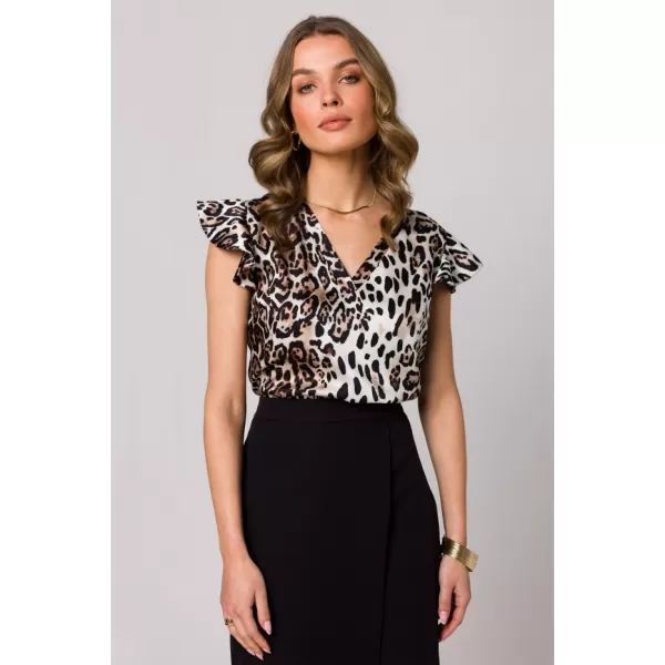  Női blúz STYLOVE S344 FEHÉR MINTA 