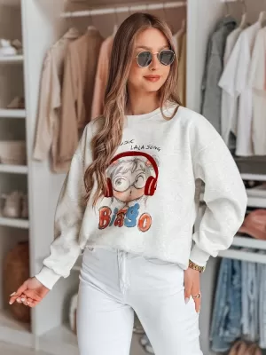 Női pulóver DSTREET LALA VIBE BY1503 VILÁGOSSZÜRKE