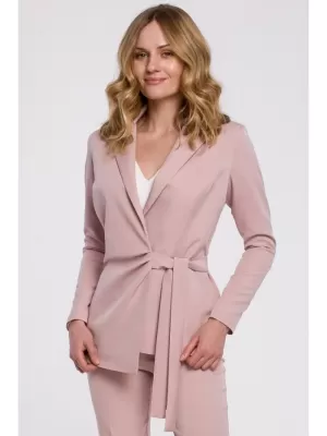 Női kabát MAKOVER K056 KREPP RÓZSASZÍN