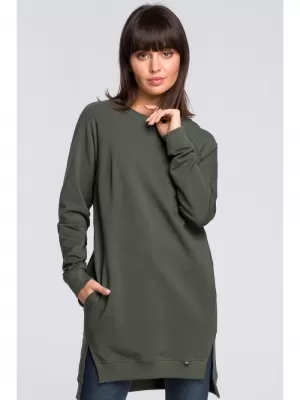 Női pulóver BEWEAR B101 KATONAI ZÖLD