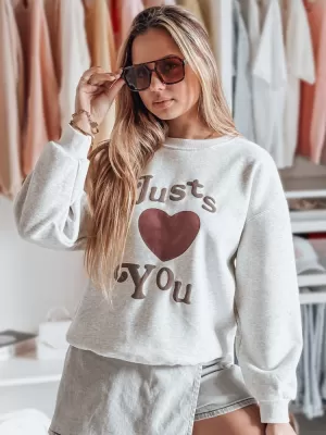 Női pulóver DSTREET FEELME BY1475 VILÁGOSSZÜRKE