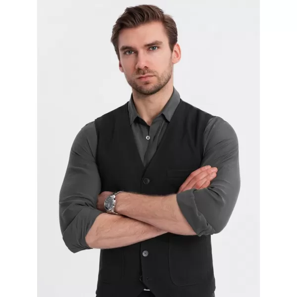  Mellény OMBRE OM-BLZV-0146 FEKETE 
