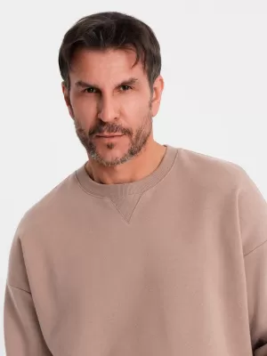 Férfi pulóver OMBRE OU-SNBC-0104 BARNA