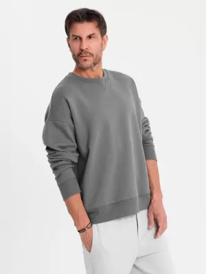 Férfi pulóver OMBRE OU-SNBC-0104 SZÜRKE