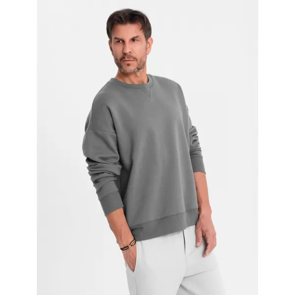  Férfi pulóver OMBRE OU-SNBC-0104 SZÜRKE 