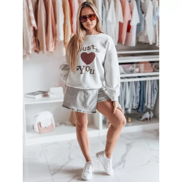  Női pulóver DSTREET FEELME BY1475 VILÁGOSSZÜRKE 
