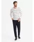 Mens t -phirt gallérral OMBRE OM-POLS-0146 FEHÉR ÉS SÖTÉTKÉK