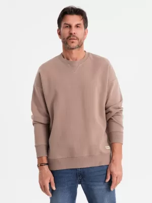 Férfi pulóver OMBRE OU-SNBC-0104 BARNA
