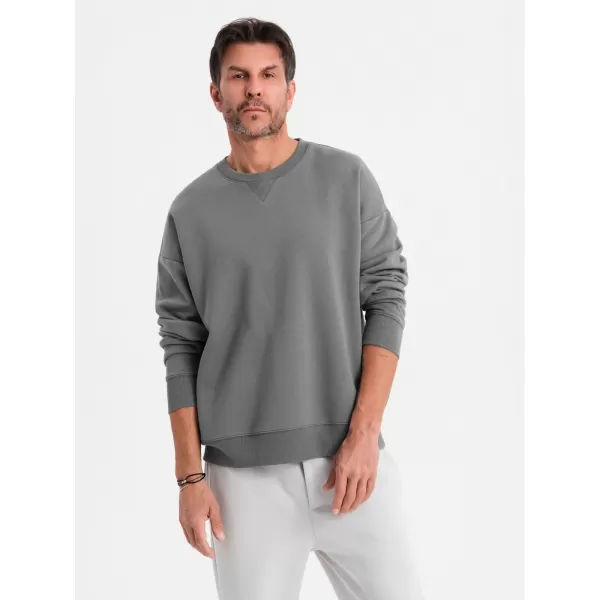  Férfi pulóver OMBRE OU-SNBC-0104 SZÜRKE 