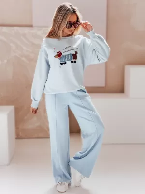 Női pulóver DSTREET DOGSWEETY BY1479 KÉK