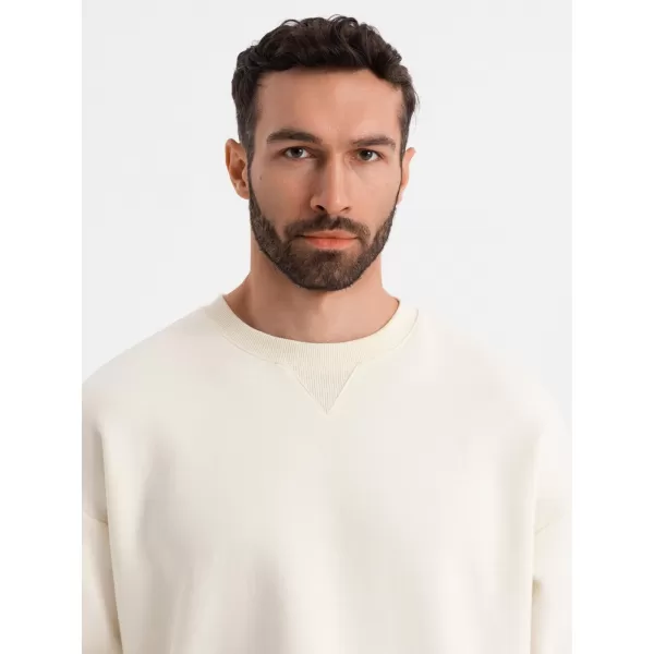  Férfi pulóver OMBRE OU-SNBC-0104 KRÉM 