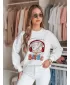 Női pulóver DSTREET LALA VIBE BY1504 FEHÉR