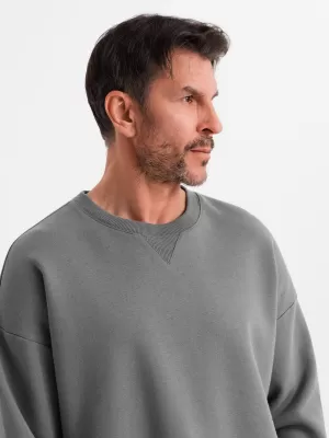 Férfi pulóver OMBRE OU-SNBC-0104 SZÜRKE