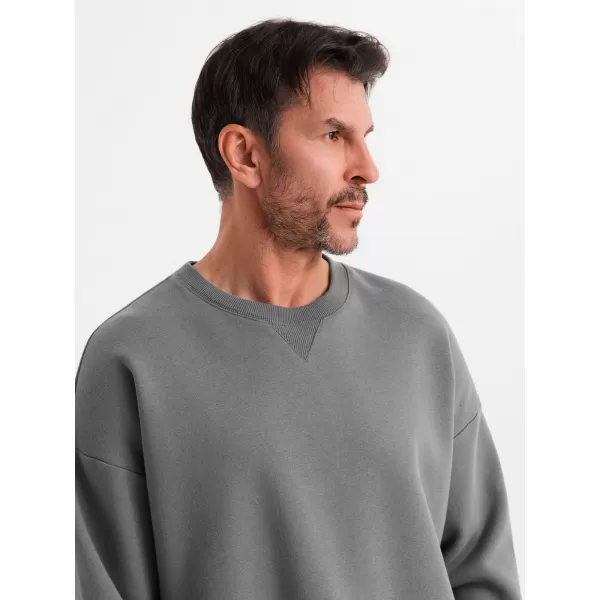  Férfi pulóver OMBRE OU-SNBC-0104 SZÜRKE 