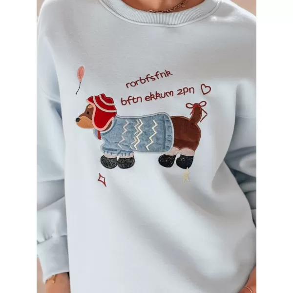  Női pulóver DSTREET DOGSWEETY BY1479 KÉK 