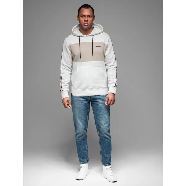  Férfi pulóver OMBRE OM-SSNZ-0225 FEHÉR 