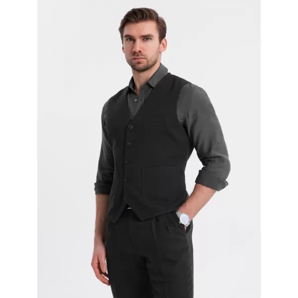  Mellény OMBRE OM-BLZV-0146 FEKETE 