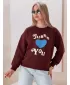 Női pulóver DSTREET FEELME BY1474 BORDE