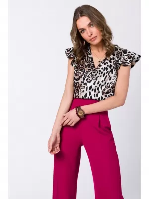 Női blúz STYLOVE S344 FEHÉR MINTA