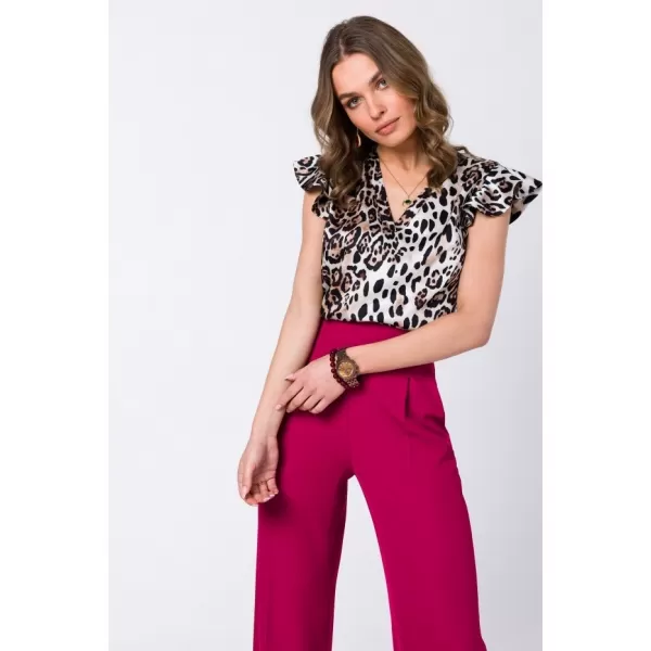  Női blúz STYLOVE S344 FEHÉR MINTA 