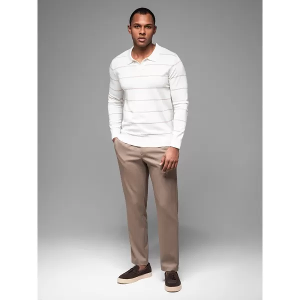  Mens t -phirt gallérral OMBRE OM-POLS-0146 FEHÉR ÉS BÉZS 