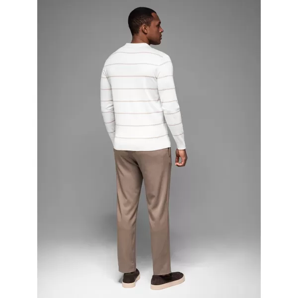  Mens t -phirt gallérral OMBRE OM-POLS-0146 FEHÉR ÉS BÉZS 
