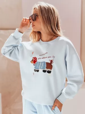 Női pulóver DSTREET DOGSWEETY BY1479 KÉK