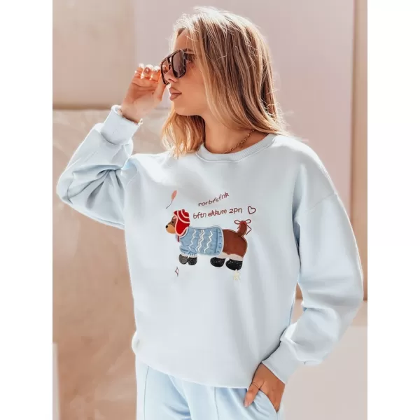  Női pulóver DSTREET DOGSWEETY BY1479 KÉK 