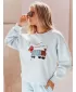 Női pulóver DSTREET DOGSWEETY BY1479 KÉK